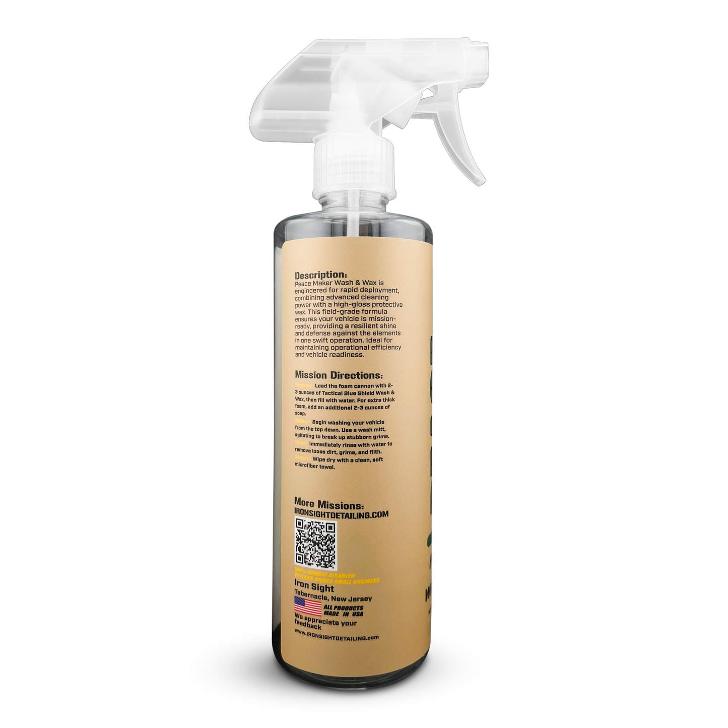 Peace Maker Wash and Wax Spray 16oz