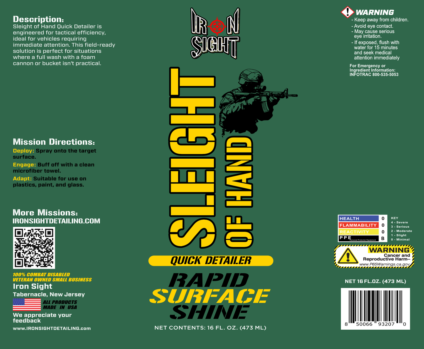 Sleight of Hand Quick Detailer 16oz